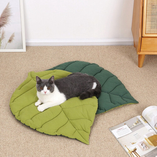 Matelas de sol double face motif feuille 50 x 68 cm