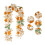 Artificial Maple Leaf Garland with White Pumpkins 5.7ft 1
