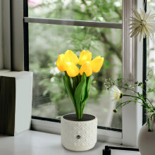LED-skrivebordslampe med kunstig blomsterbukett – 6Heads