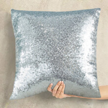 Paljettputetrekk 45 cm x 45 cm ensfarget gradient