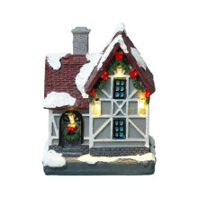 LED-Weihnachtshausdekoration, Kunstharz, 8,4 cm