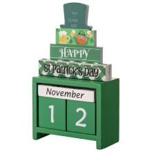 Calendario da tavolo in legno per il giorno di San Patrizio