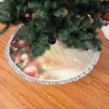 Gonna per albero di Natale in pizzo con frange, 36 pollici