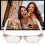 Smartglasses V5.4, 150mAh, Einheitsgröße Pink/Weiß 1
