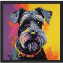 Affiche pop art Schnauzer – Décoration murale colorée