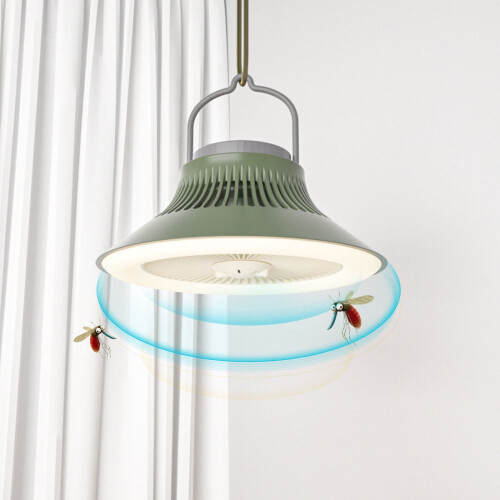 Bærbar udendørs ventilatorlampe med USB-opladning og aromaterapi