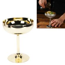 304er Edelstahl Cocktailglas S Goldplattiert