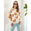Damen Lässiger Strickpullover mit Schmetterlingsdruck, Langarm, Rundhalsausschnitt Aprikose L 6