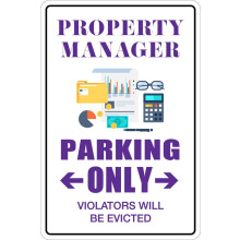 Metalen bord 'Alleen parkeren' (8x12 inch)