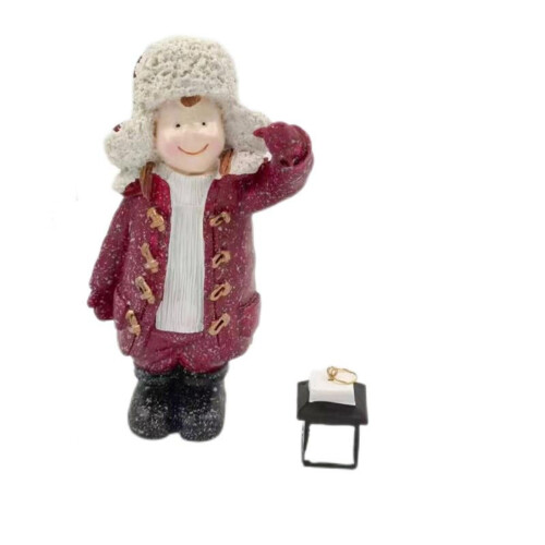 Børns solcellelygteskulptur til jul