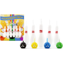 Tortenkerzen in Form von Bowlingkegeln und -kugeln, 20-teiliges Set