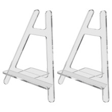 Lot de 2 présentoirs transparents en acrylique pour photos et assiettes