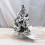 Mini Christmas Tree Ornament Silver Plastic 20cm 1
