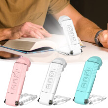 Lampe à pince pour livres rechargeable par USB – Luminosité réglable