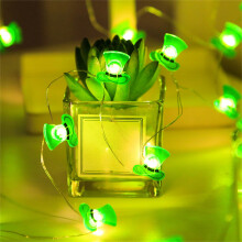 Cordão de luzes LED para o Dia de São Patrício, 4m, 40 lâmpadas com controle remoto.