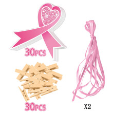 Snelle installatie Roze lint feestartikelen 30 dubbelzijdige