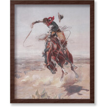 Affiche vintage de cowboy - Impression rétro Far West