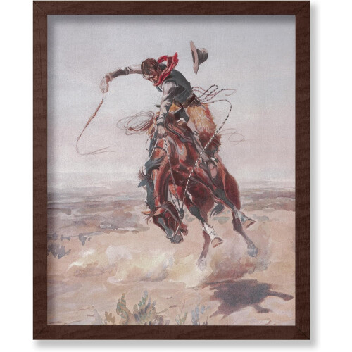 Affiche vintage de cowboy - Impression rétro Far West
