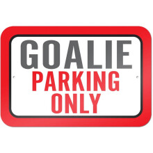 Bordje 'Alleen parkeren voor keepers' (9x6 inch, aluminium)