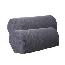 Housses extensibles pour accoudoirs de canapé et fauteuil – Polyester, lot de 2
