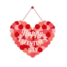Valentijnsdag hartvormige papieren hangdecoratie