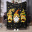 Couverture jetée à motif de gnome tournesol 100 % polyester 1