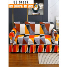 Housse de canapé extensible à rayures – 100 % polyester, multicolore