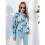 Damen Lässiger Strickpullover mit Schmetterlingsdruck, Langarm, Rundhalsausschnitt Blau S 5