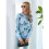 Damen Lässiger Strickpullover mit Schmetterlingsdruck, Langarm, Rundhalsausschnitt Blau S 8