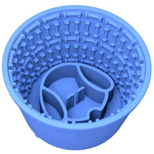 Pet Slow Feeder Dog Lick Bowl Encourage Breeds Chewing-Sky Blue