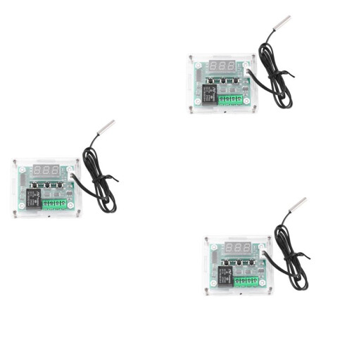 3X W1209  12V Thermostat Temperature Control  Thermometer Controller with Digital LED Display with Case
