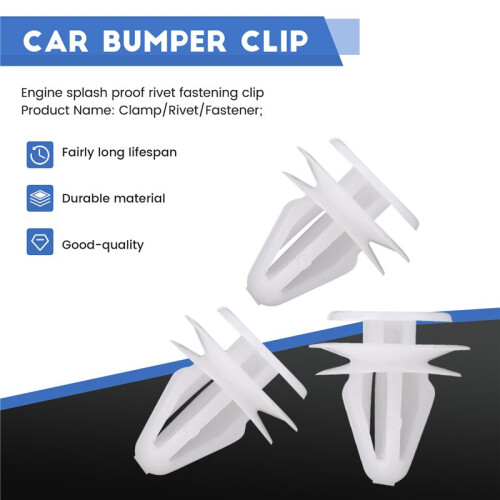 20 Stuks Auto Witte Klinknagel Deurbekleding Clips Sluiting 1
