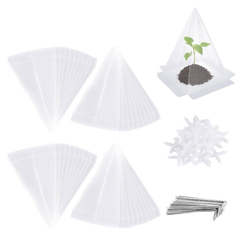 40Pcs Clear Small Greenhouses Covers Shield Small Plant From