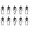 10pcs Halloween Skeleton Party Decoration Plastic Figures-Black 1