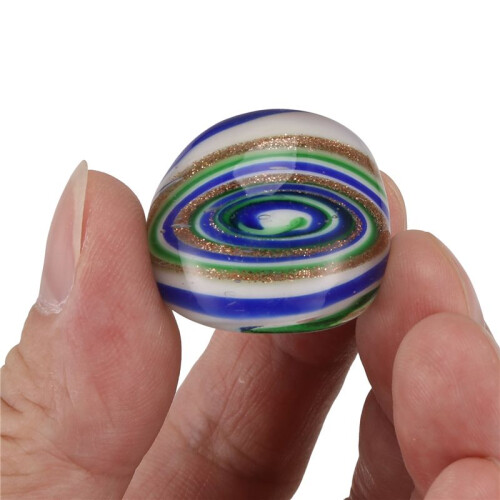 6X Bagues Anneaux en Murano Verre Lampwork Multicolore 2