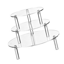 3 Layer Clear Acrylic Round Cake Stand Dessert Tower For Parties