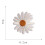 17Pcs Daisy Flower Embroidered Patch Iron/Sew  Applique for Dress Backpack Jacket (White) 6