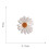 17Pcs Daisy Flower Embroidered Patch Iron/Sew  Applique for Dress Backpack Jacket (White) 7
