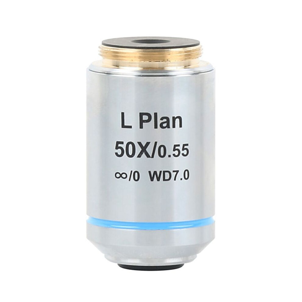 Long Working Distance Metallurgical Microscope Plan Achromatic Objective Lens Rms Thread Interface 50X 6031363917593