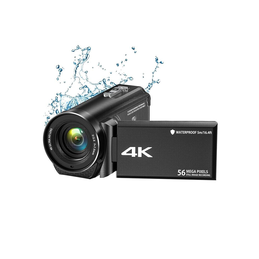Video Camcorder Camera 4K Ultra Hd 56Mp 30Fps Vlogging Camera, 18X Digital Zoom Waterproof Video Camera For Youtube 6033314481443