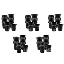 500 Pack 1,96 Zoll Netz Becher Schlitz Geflecht Breiter Lippen Filter Pflanze Netz Topf Eimer Korb für Hydroponik Aquaponik Orchideen