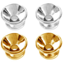 4 x Electric Acoustic Guitar Bass Strap Button Screw Lock Pins Pegs Pads Silver & Golden