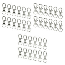 150 Pcs Swivel Clasps Lanyard Snap Hook,Metal Swivel Lanyard Snap Hook Lobster Claw Clasp Silver Colour