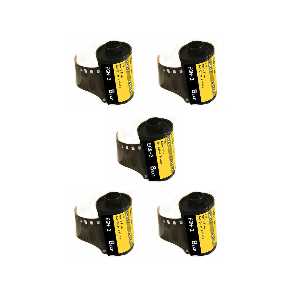 5Pcs 35Mm Ecn-2 Color Film Negative Film 35Mm 8Exp Camera Color Film Roll For 135 Cameras Nt Type-135 Color Film 4711734935013