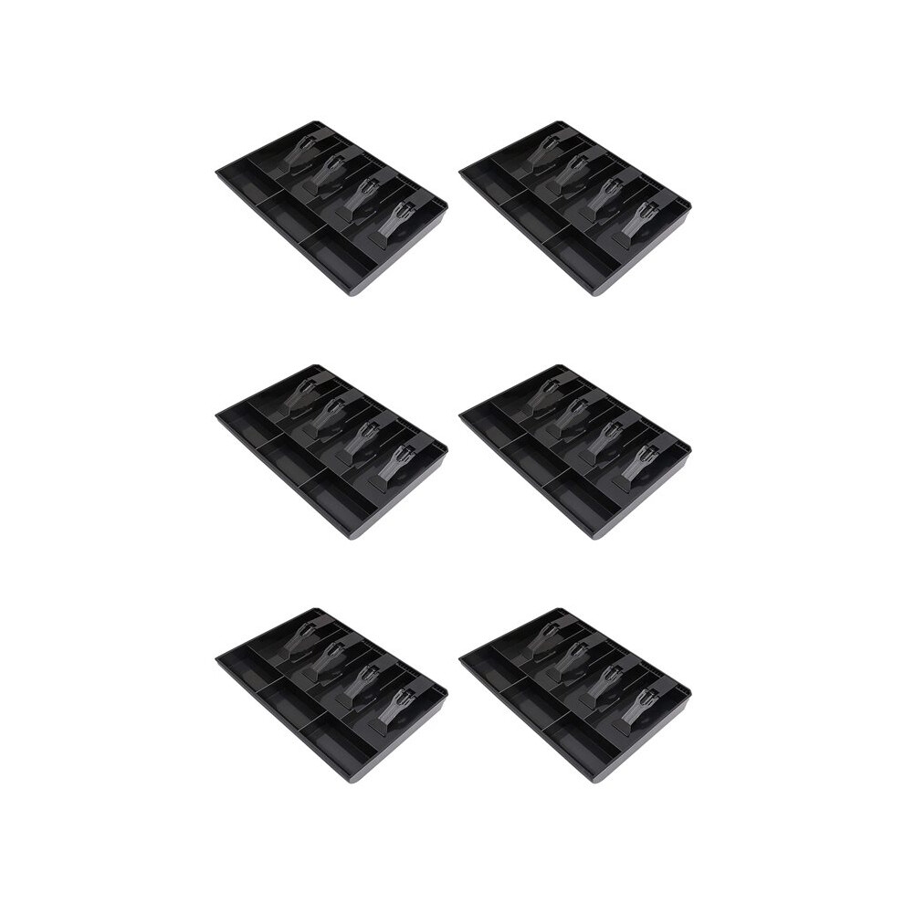 6X Cash Register Drawer - Cash Money Tray Replacement 4 Bill/3 Coin Cash Register Insert Tray,12.6 X 9.6 X 1.4Inch 4712048860800