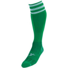 (7 UK-11 UK, Green/White) Precision Unisex Adult 3 Stripe Pro Football Socks