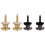 4Pcs Wool Copper Guitar Strap Lock Locking Pegs Pins Mushroom Shape End Button, 2 Pcs Black & 2 Pcs Gold 1