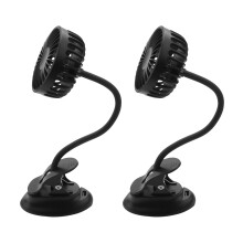 2X Portable Clip Stroller Fan,3 Speeds Settings,Flexible Bendable USB Rechargeable Quiet Desk Fan, Navy
