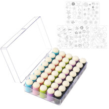 40 Pack of Finger Sponge Daubers with Storage Case for Painting Art Ink Crafts Chalk Card Making DIY Card