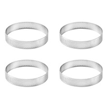 4 Stücke 20cm Runde Edelstahl Kuchenloch Formen Mousse Kuchen Torte Ring Pizza Dessert DIY Dekor Form Küche Backwerkzeug